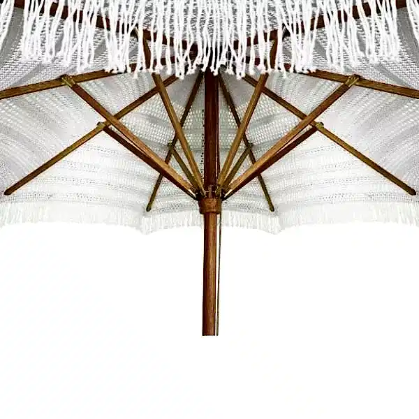 2.5 Mt Ahşap Makrome Bahçe Şemsiyesi