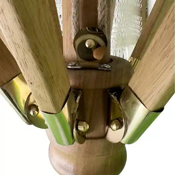 2,5m Yuvarlak Saçaklı Ahşap Makrome Bahçe Şemsiyesi