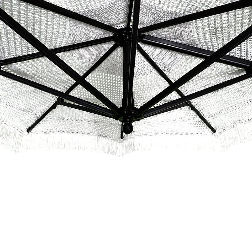 3m Yandan Gövdeli Makrome Bahçe Şemsiyesi