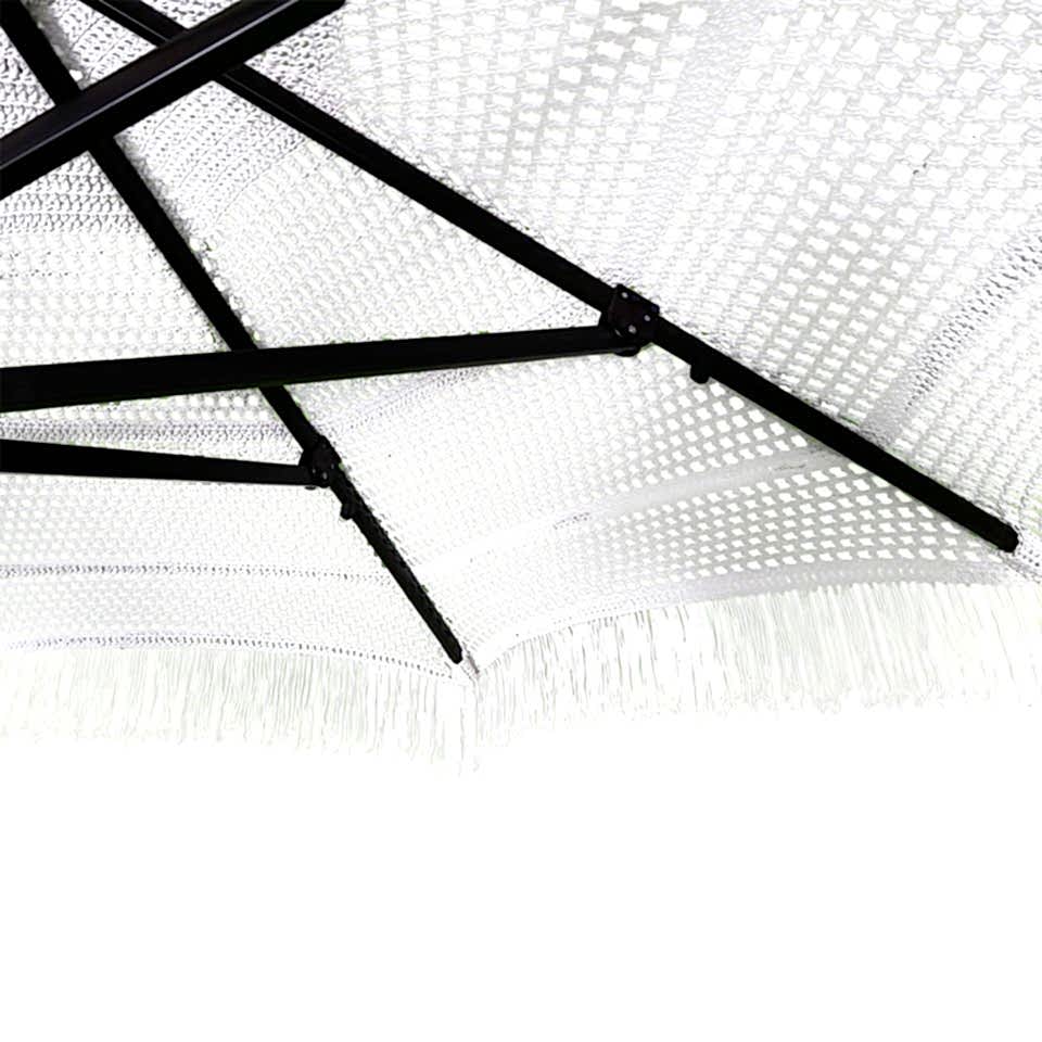 3m Yandan Gövdeli Makrome Bahçe Şemsiyesi