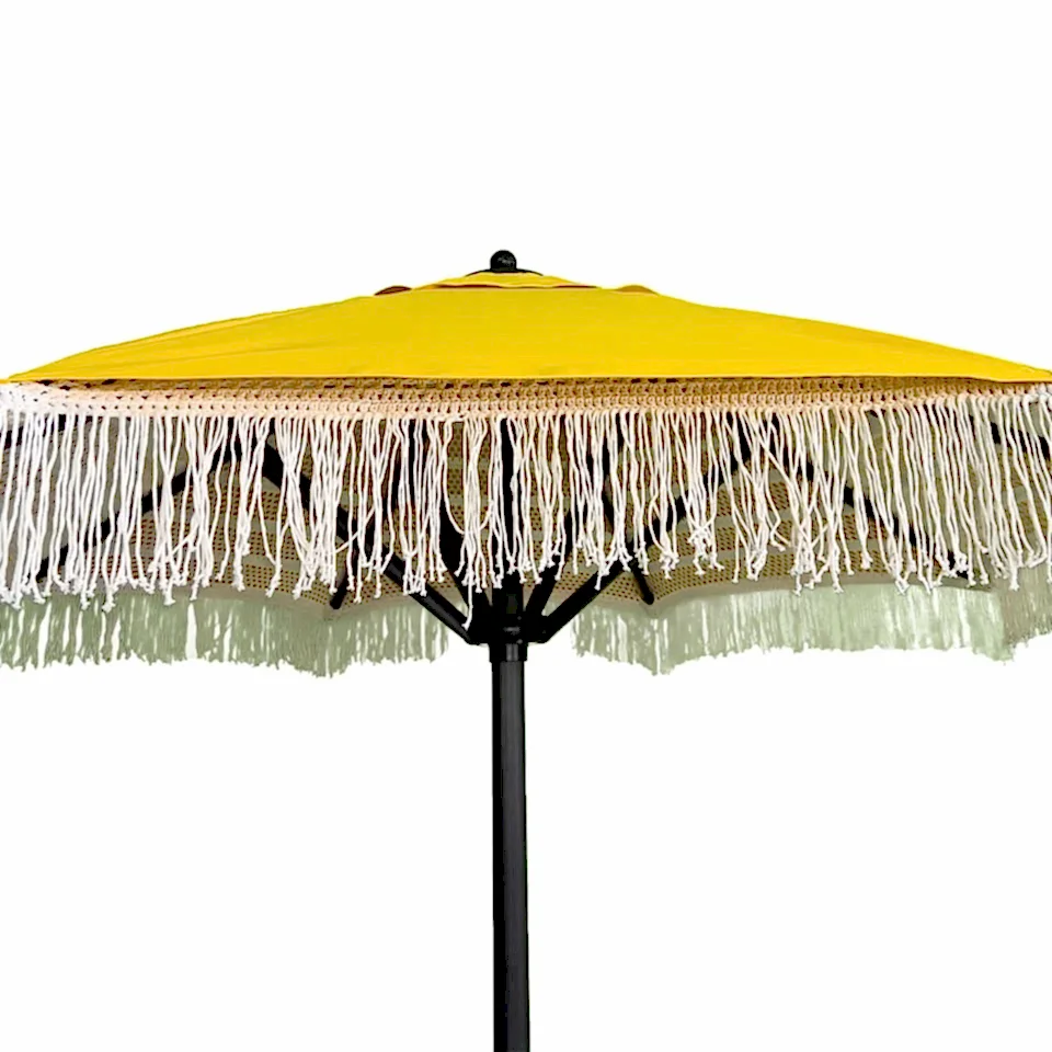 Komorebi Alüminyum Gövdeli Makrome Bahçe Şemsiyesi