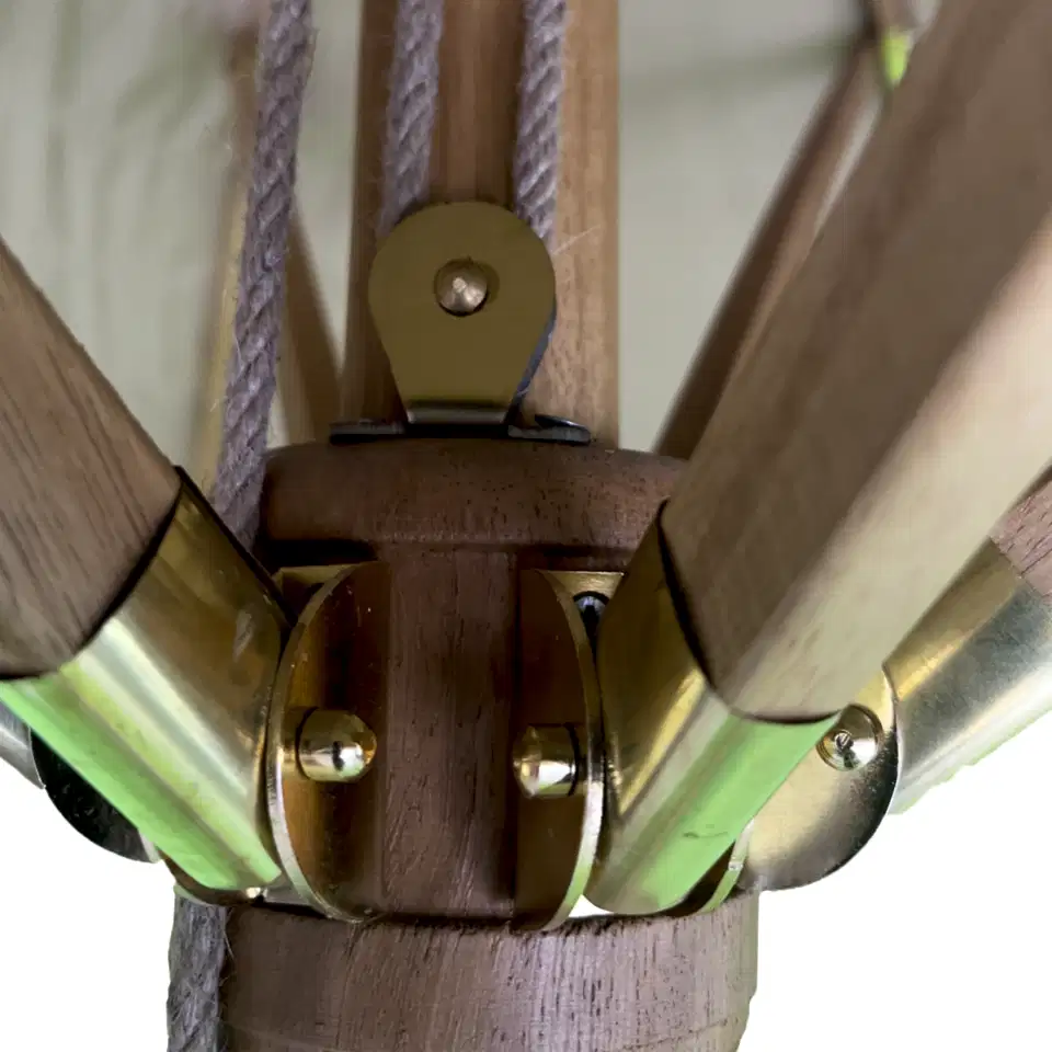 2.5 Metre Yuvarlak İroco Ahşap Gövdeli Bohem Saz Şemsiye