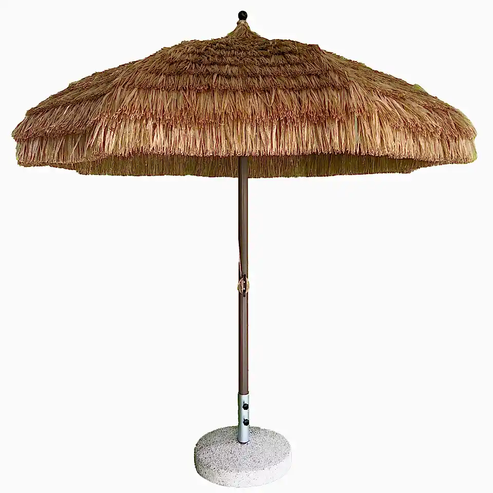 2.5 Metre Yuvarlak Alüminyum Gövdeli Bohem Saz Şemsiye