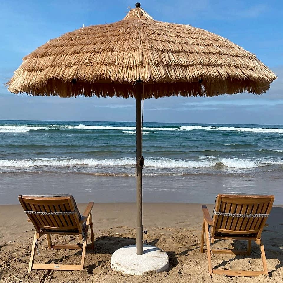 2.5 Metre Yuvarlak Alüminyum Gövdeli Bohem Saz Şemsiye