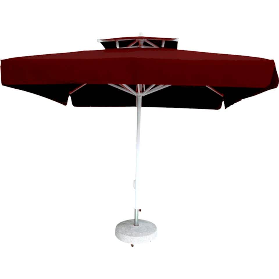 3x3 İpli Saçaklı Bahçe Şemsiyesi Polyester Dokuma Kumaş Koyu Yeşil