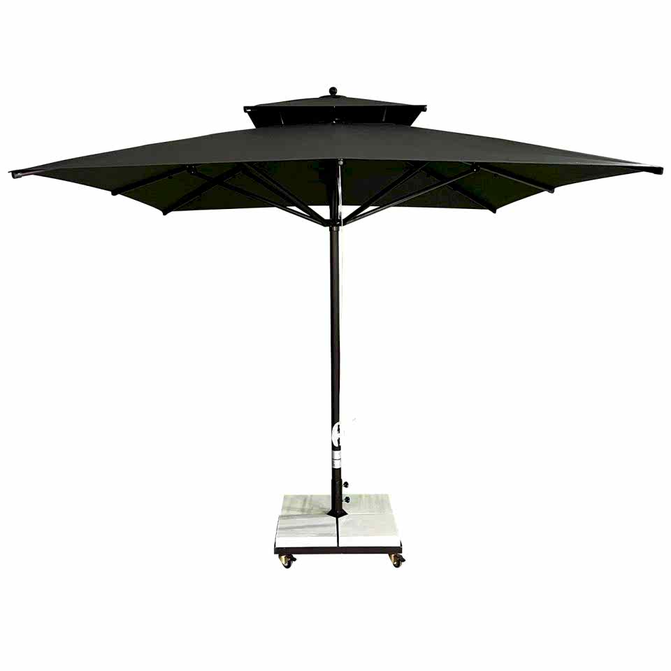 3x3 İpli Saçaksız Bahçe Şemsiyesi Akrilik Kumaş Mavi