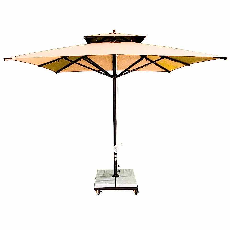 3x3 İpli Saçaksız Bahçe Şemsiyesi Akrilik Kumaş Yeşil