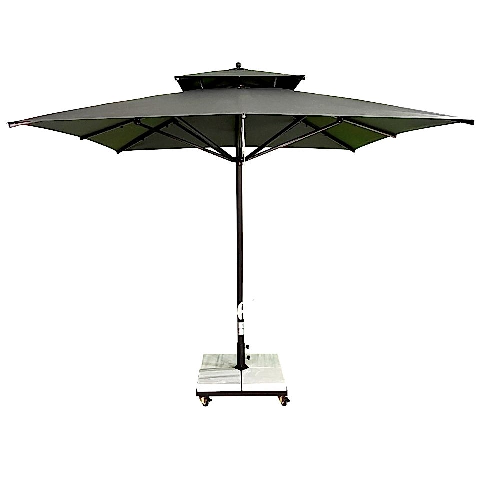 3x3 İpli Saçaksız Bahçe Şemsiyesi Akrilik Kumaş Bordo