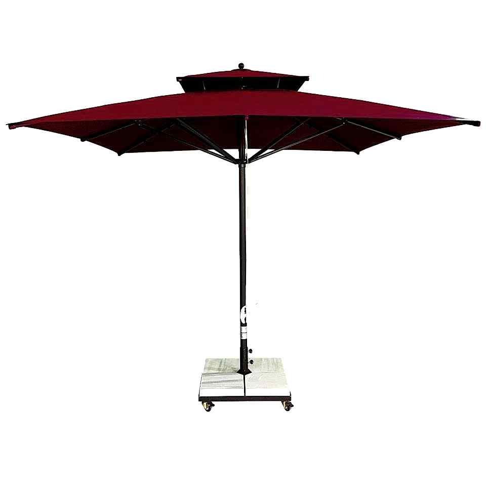 3x3 İpli Saçaksız Bahçe Şemsiyesi Polyester Dokuma Kumaş Krem