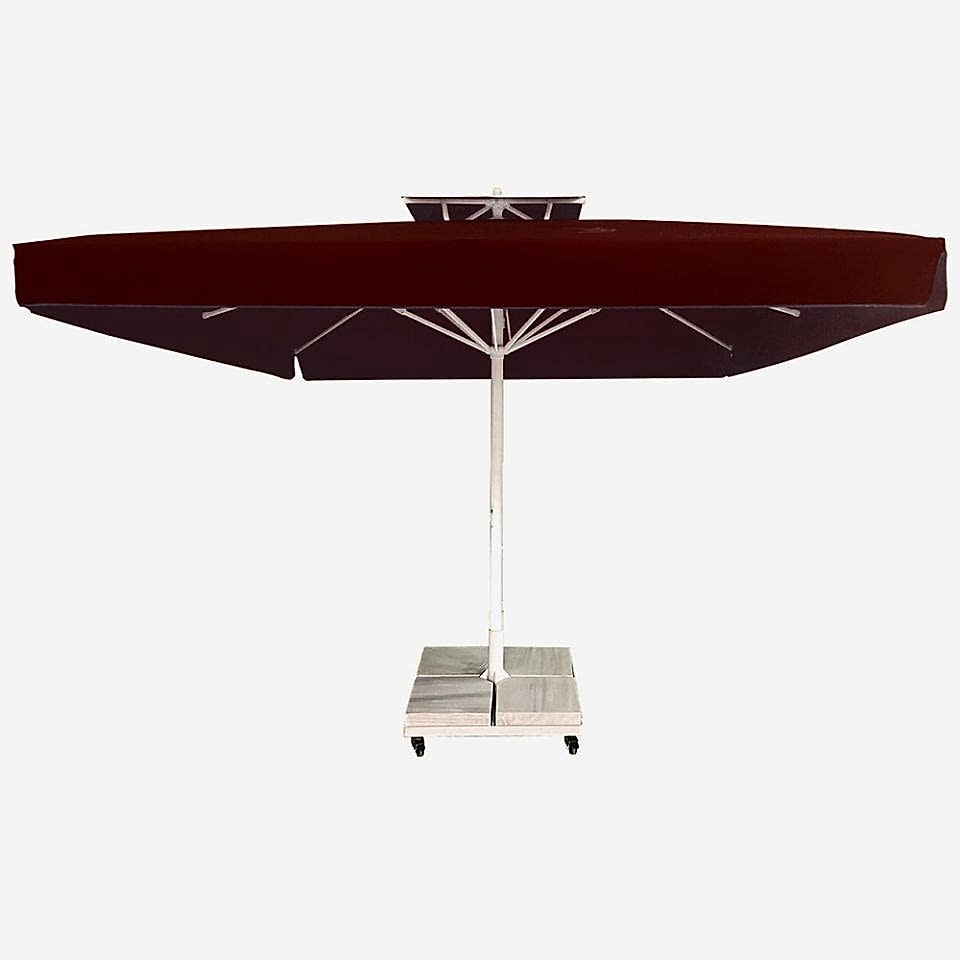 3,5x3,5 Teleskopik Eko Model Şemsiye Saçaklı Polyester Dokuma Bordo