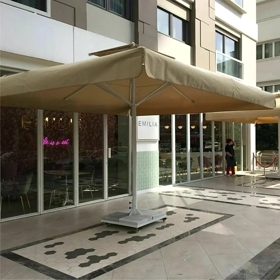 3,5x3,5 Teleskopik Eko Model Şemsiye Saçaklı Polyester Dokuma Bordo