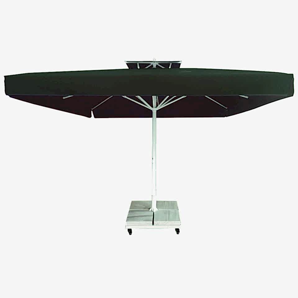 3,5x3,5 Teleskopik Eko Model Şemsiye Saçaklı Akrilik Kumaş Yeşil