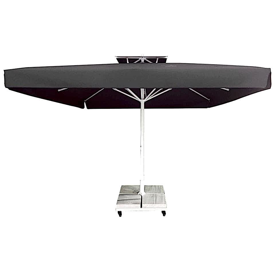 3,5x3,5 Teleskopik Eko Model Şemsiye Saçaklı Akrilik Kumaş Krem Renk