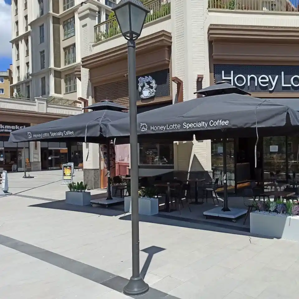 3,5x3,5 Teleskopik Eko Model Şemsiye Saçaksız Akrilik Kumaş Bordo