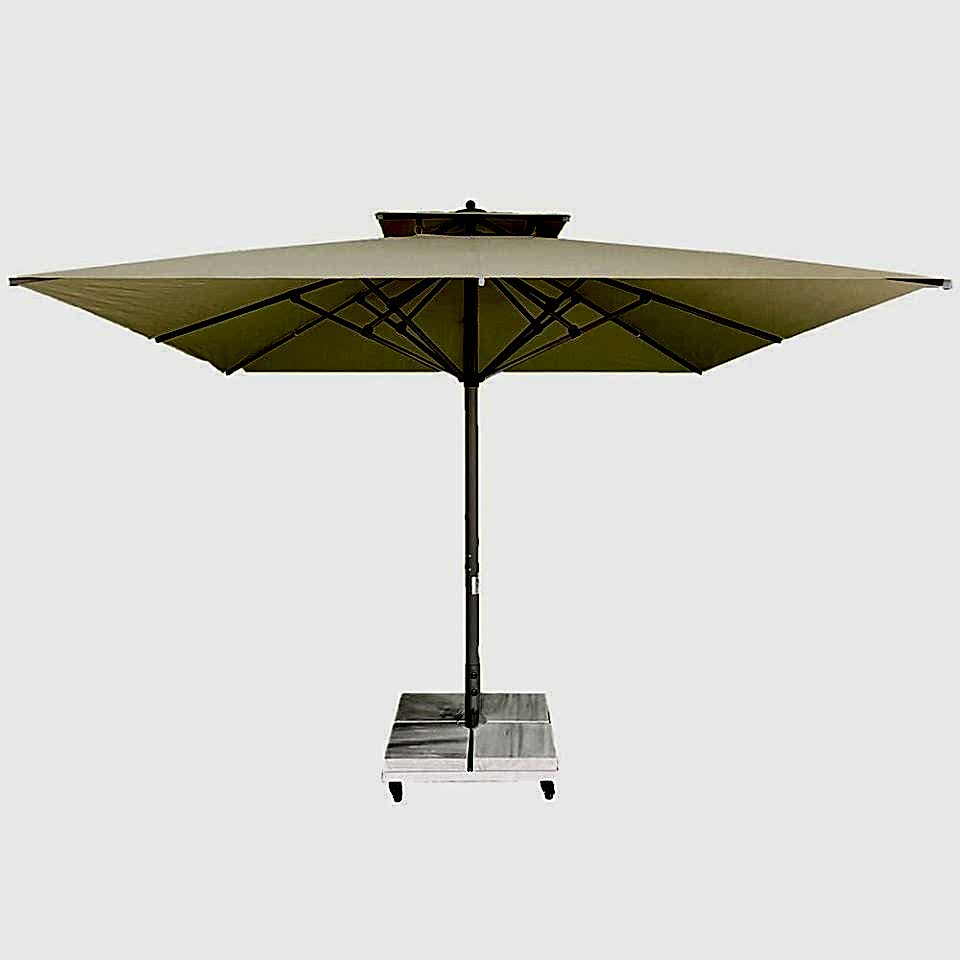 3,5x3,5 Teleskopik Eko Model Şemsiye Saçaksız Polyester Dokuma Gri