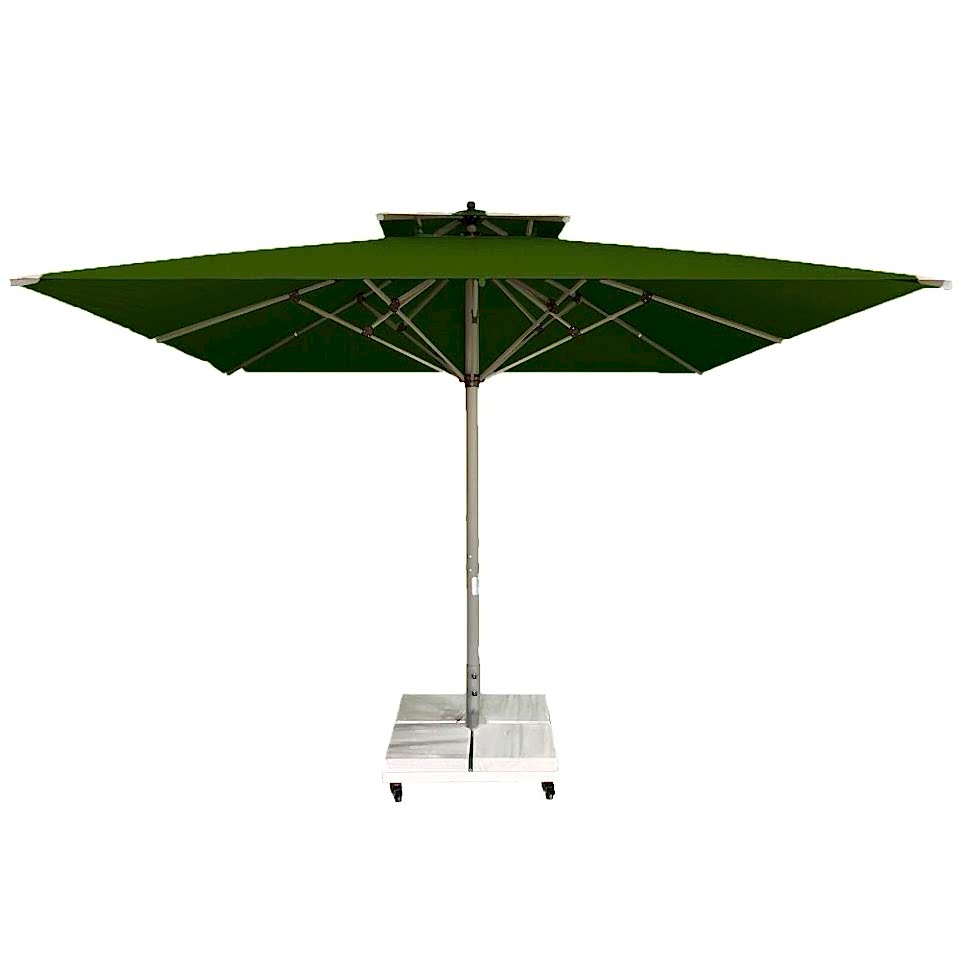 3,5x3,5 Teleskopik Eko Model Şemsiye Saçaksız Polyester Dokuma Yeşil