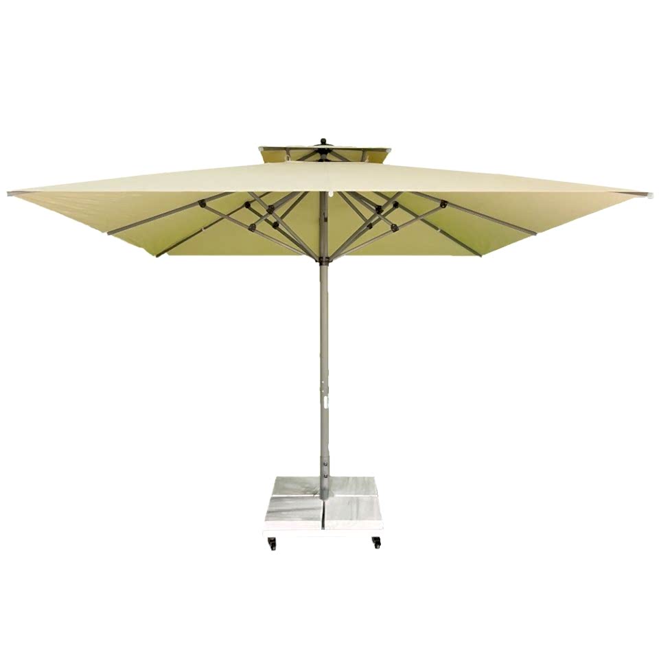 4x4 Teleskopik Eko Model Şemsiye Saçaksız Polyester Dokuma Kumaşlı Krem Renk