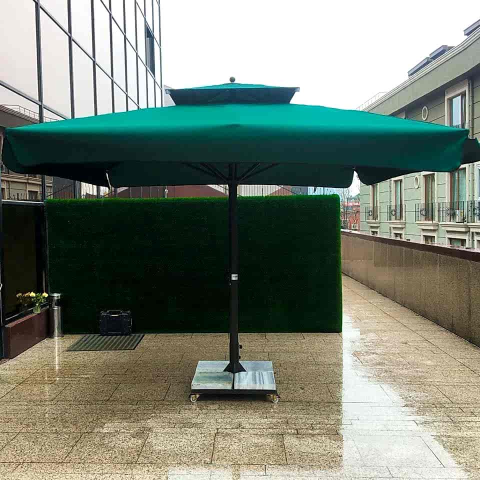 4x4 Teleskopik Eko Model Şemsiye Saçaksız Polyester Dokuma Kumaşlı Gri