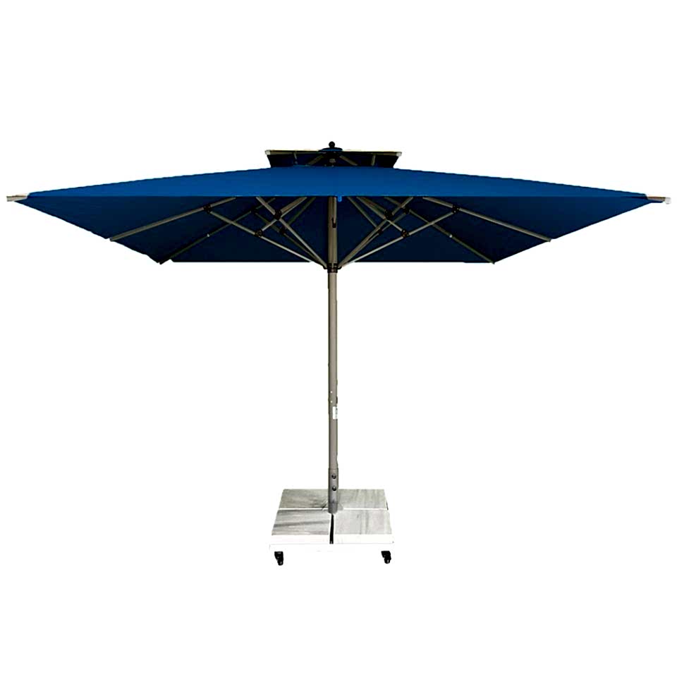 4x4 Teleskopik Eko Model Şemsiye Saçaksız Akrilik Kumaş Mavi