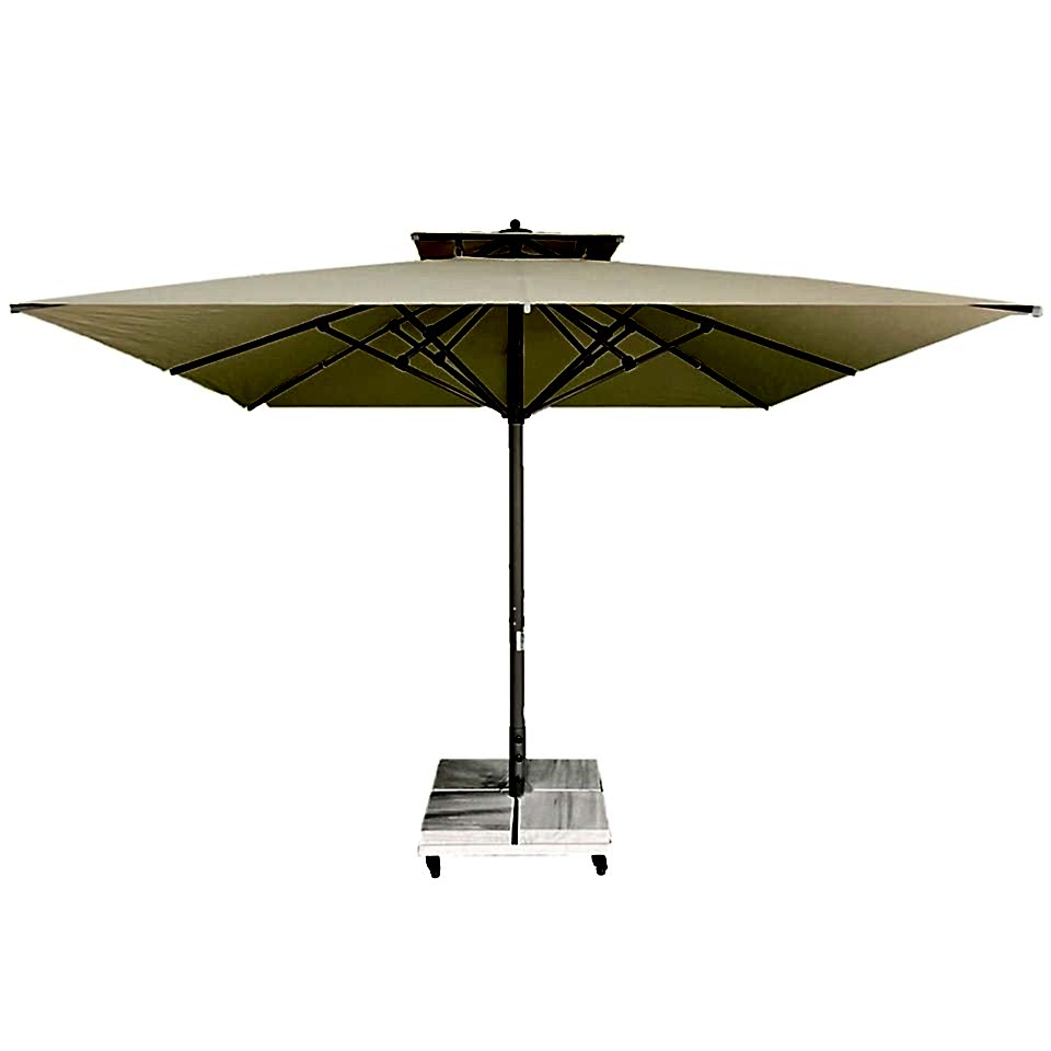 4x4 Teleskopik Eko Model Şemsiye Saçaksız Akrilik Kumaş Krem Renk