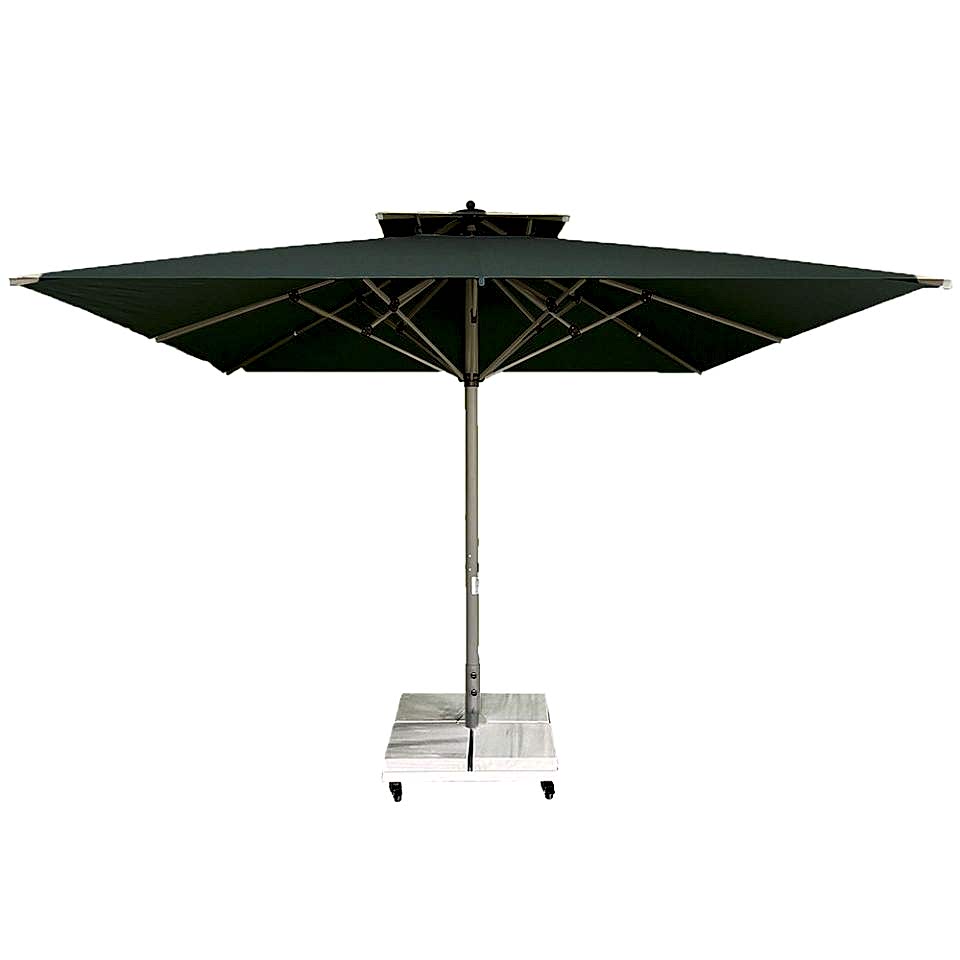 4x4 Teleskopik Eko Model Şemsiye Saçaksız Akrilik Kumaş Gri