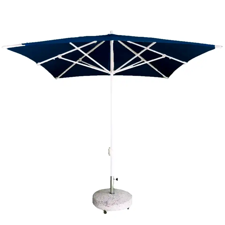 2,5x2,5 İpli Saçaksız Havuz Şemsiyesi Polyester Dokuma Kumaşlı Siyah