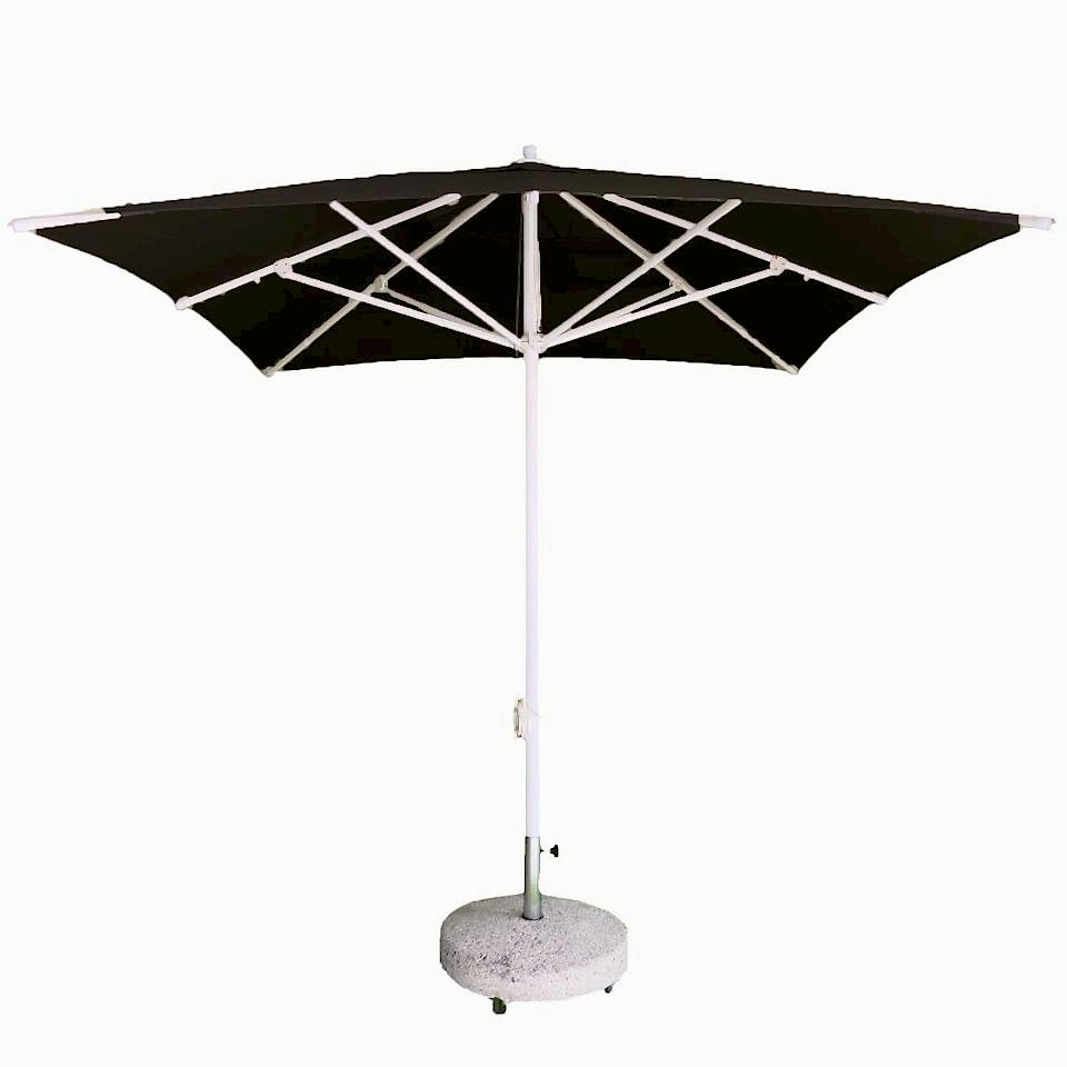 2,5x2,5 İpli Saçaksız Havuz Şemsiyesi Polyester Dokuma Kumaşlı Siyah