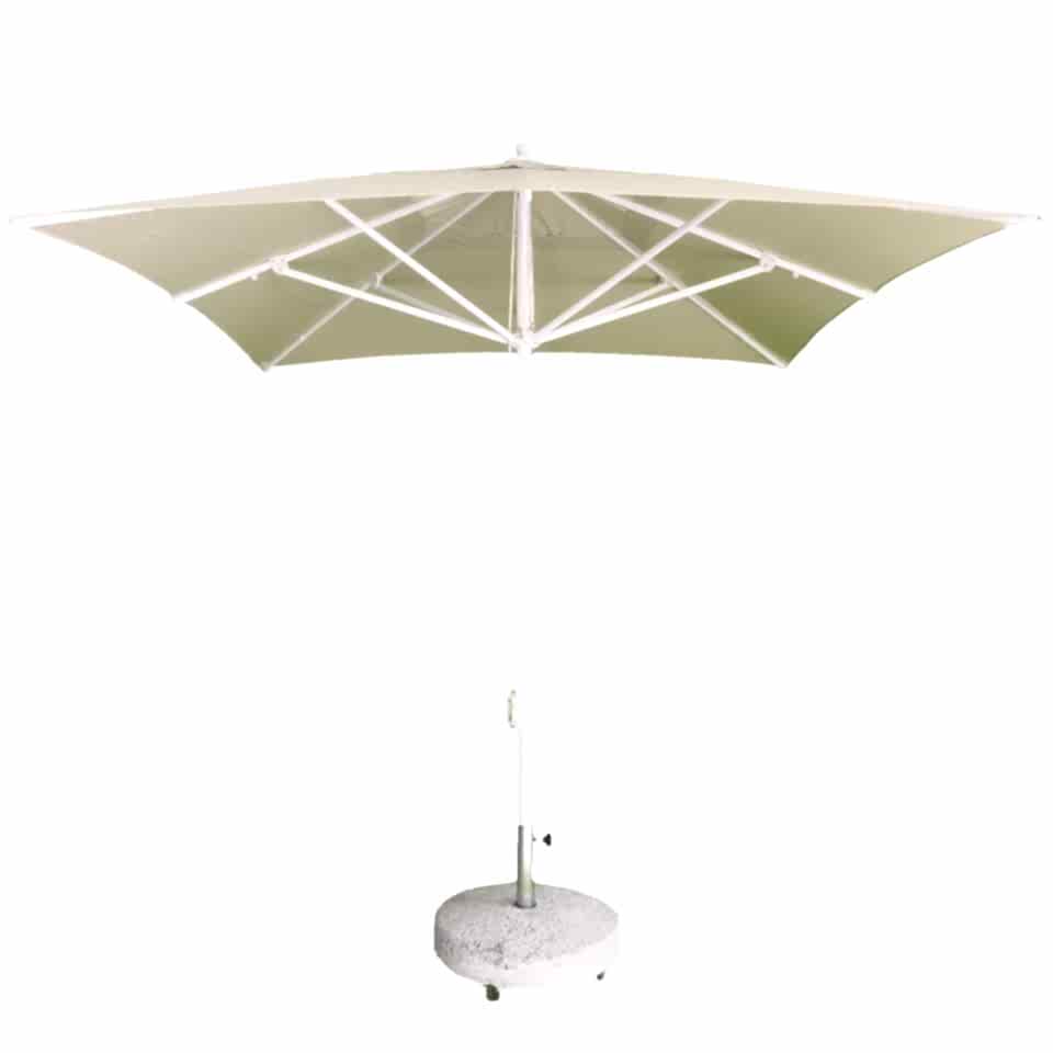 2,5x2,5 İpli Saçaksız Havuz Şemsiyesi Akrilik Kumaşlı Krem Renk