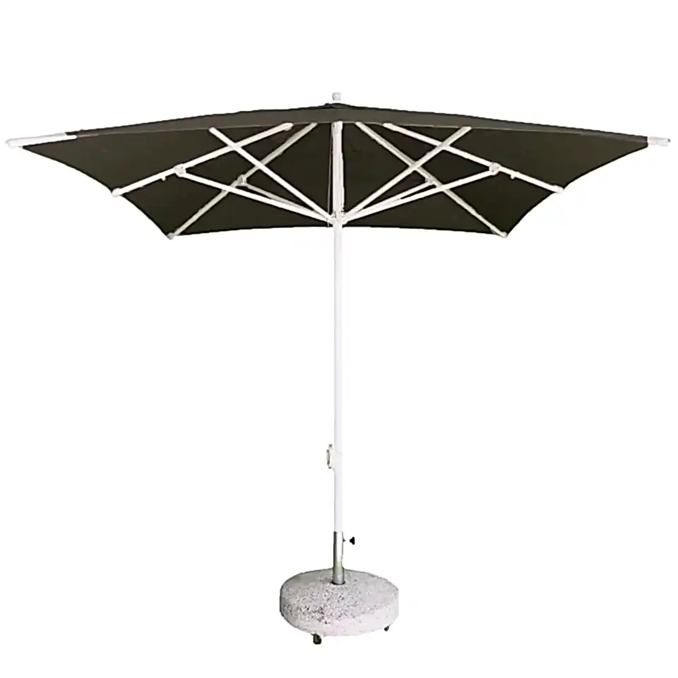 2,5x2,5 İpli Saçaksız Havuz Şemsiyesi Akrilik Kumaşlı Siyah