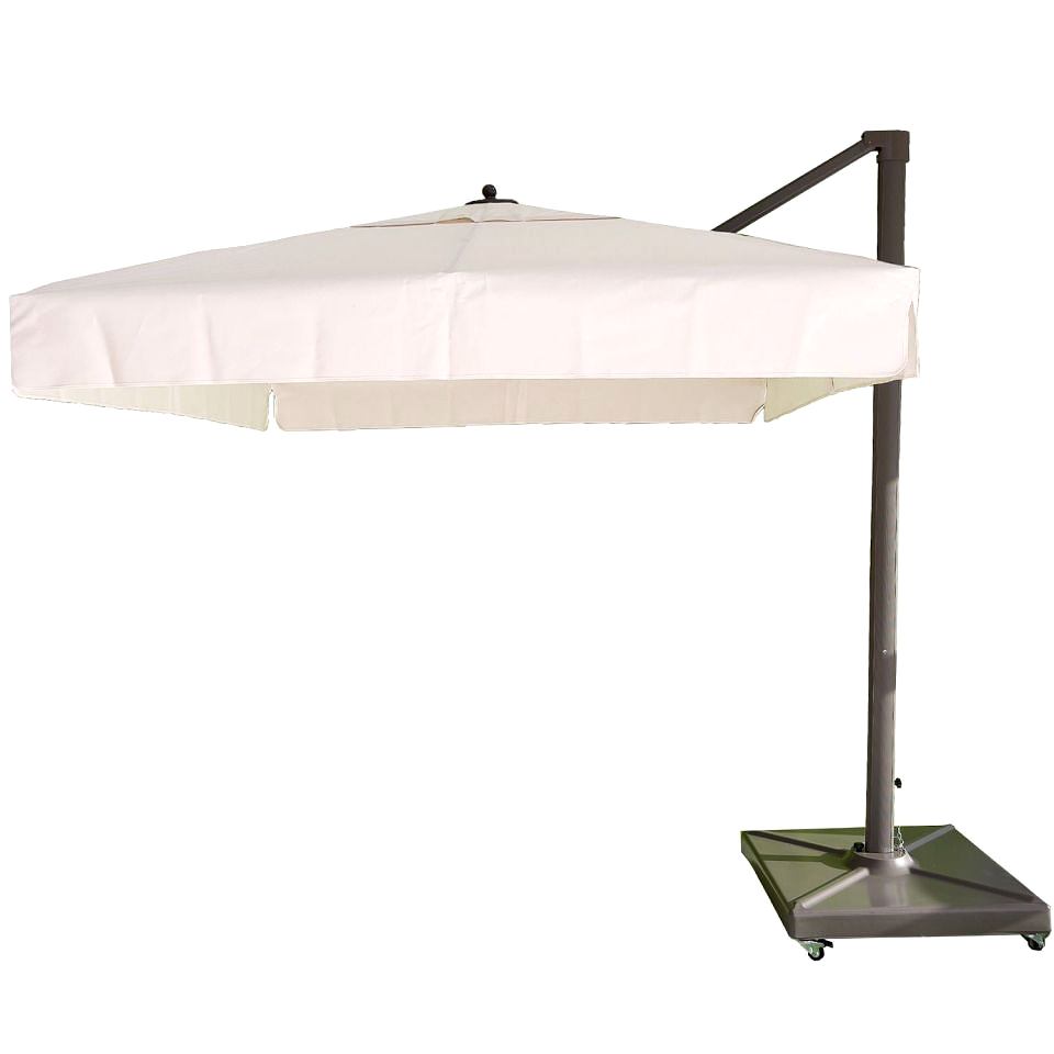 2,5x2,5 Yandan Gövdeli Bahçe Şemsiyesi Saçaklı Akrilik Kumaşlı Nohut Renk