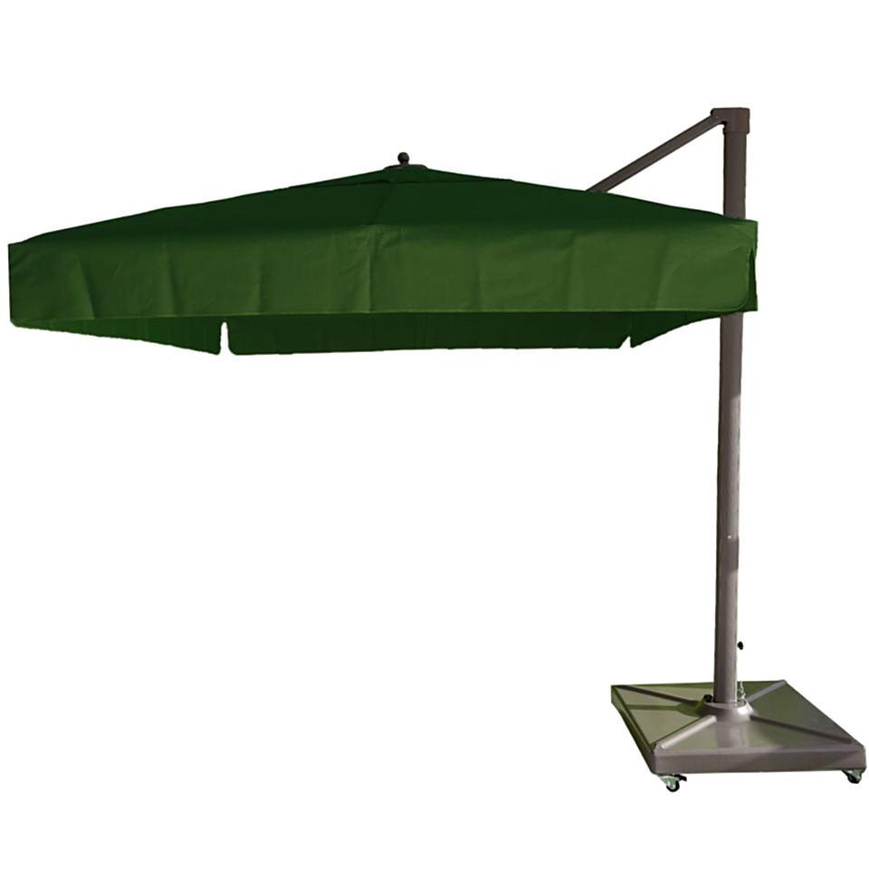 2,5x2,5 Yandan Gövdeli Bahçe Şemsiyesi Saçaklı Polyester Dokuma Kumaşlı Nohut Renk