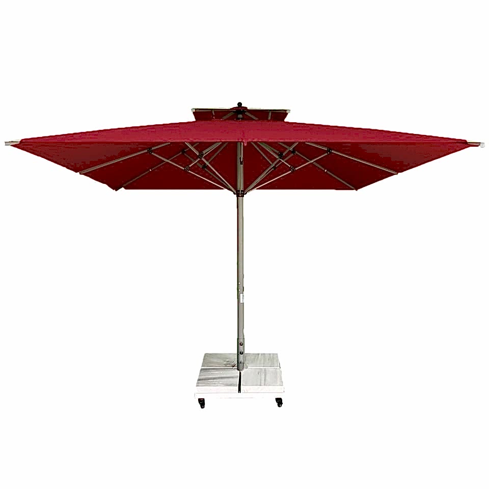 4x4 Teleskopik Eko Model Cafe Şemsiyesi Akrilik Kumaşlı, saçaksız, Yeşil