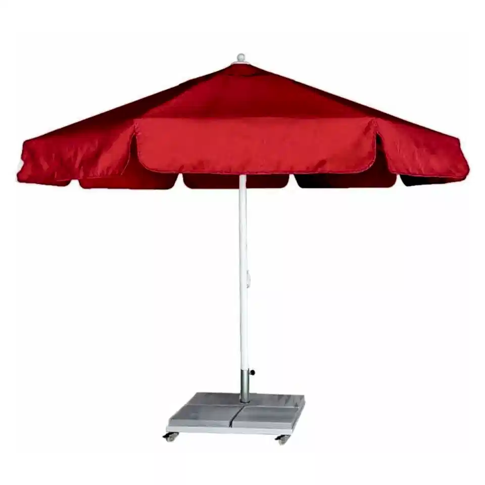 4m Yuvarlak İpli Plaj Şemsiyesi Polyester Dokuma Kumaşlı Yeşil