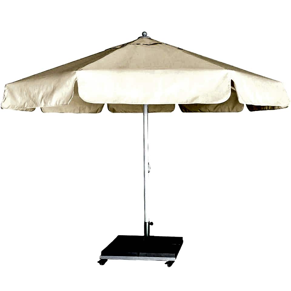 4m Yuvarlak İpli Plaj Şemsiyesi Polyester Dokuma Kumaşlı Bordo