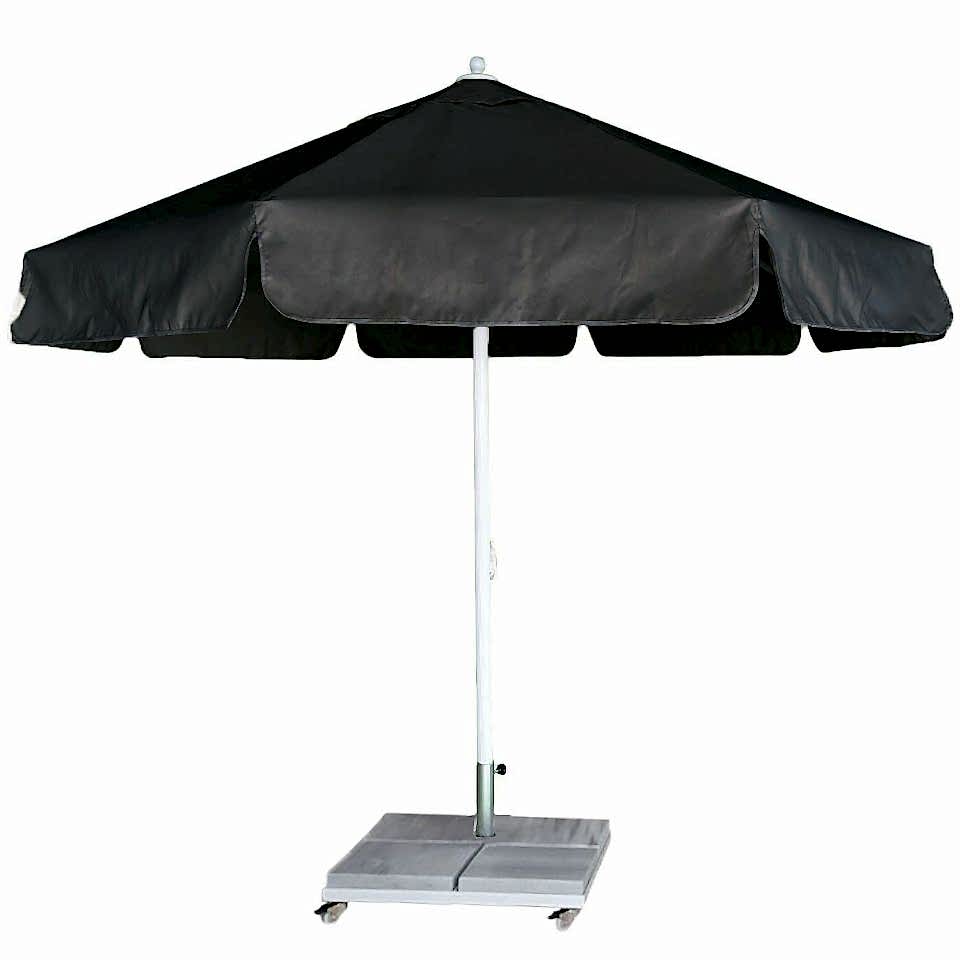 4 Metre Yuvarlak İpli Plaj Şemsiyesi Polyester Krem Kumaşlı