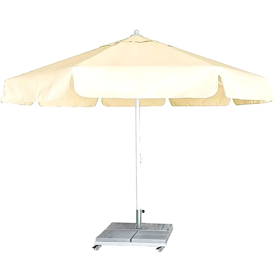 4m Yuvarlak İpli Plaj Şemsiyesi Gri