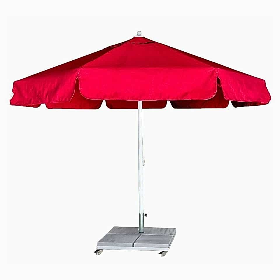 4m Yuvarlak İpli Plaj Şemsiyesi Gri