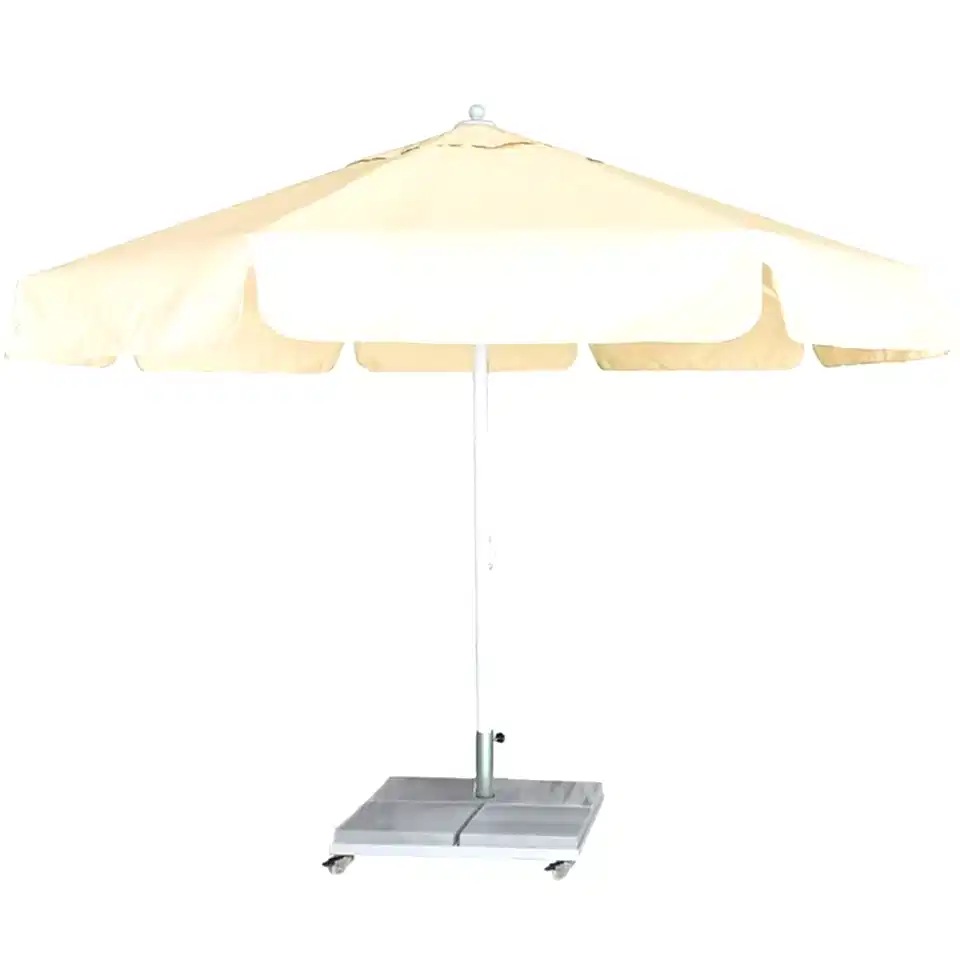 4m Yuvarlak İpli Plaj Şemsiyesi Akrilik Kumaş Antrasit