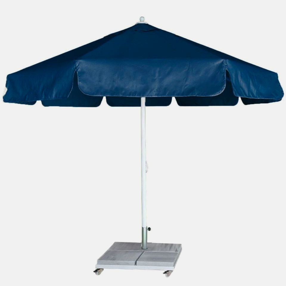 4m Yuvarlak İpli Plaj Şemsiyesi Akrilik Kumaş Antrasit