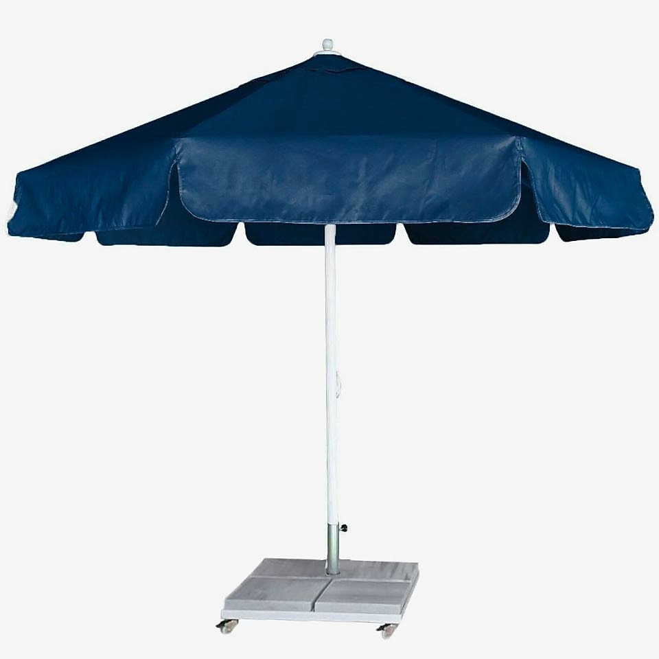 4m Yuvarlak İpli Plaj Şemsiyesi Akrilik Kumaş Bordo