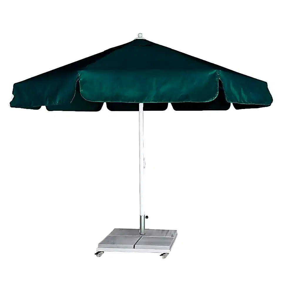 4m Yuvarlak İpli Plaj Şemsiyesi Akrilik Kumaş Bordo