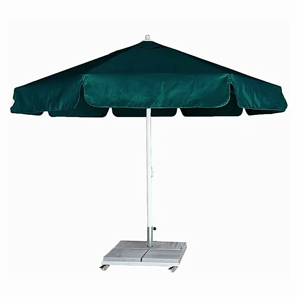 4m Yuvarlak İpli Plaj Şemsiyesi Akrilik Kumaş Siyah