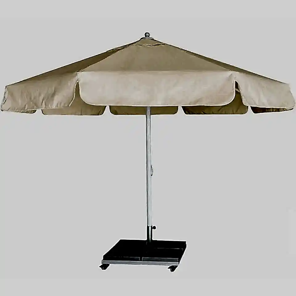 4m Yuvarlak İpli Plaj Şemsiyesi Akrilik Kumaş Kırmızı