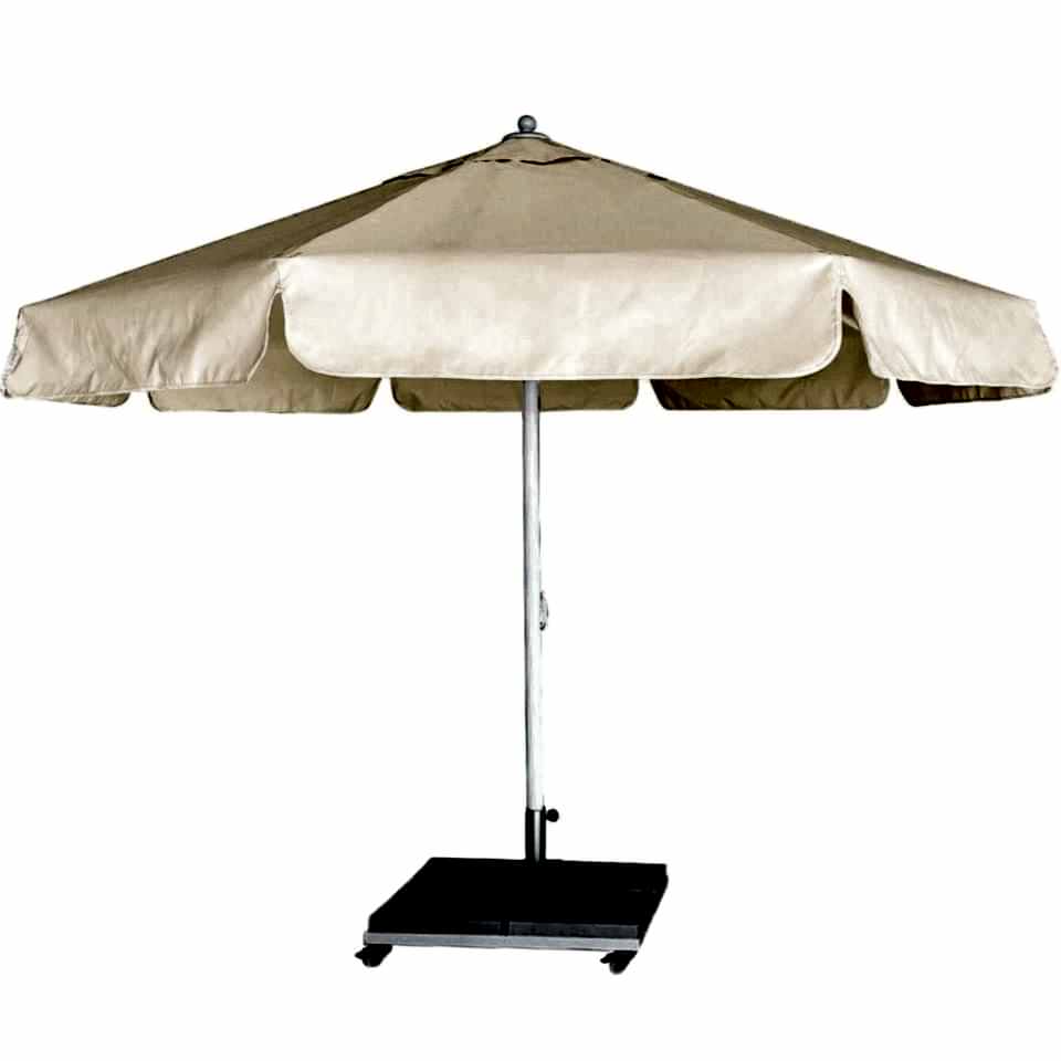 4m Yuvarlak İpli Plaj Şemsiyesi Akrilik Kumaş Yeşil