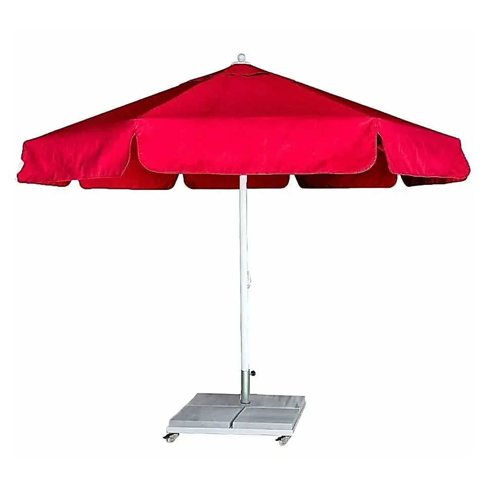 4m Yuvarlak İpli Plaj Şemsiyesi Akrilik Kumaş Yeşil