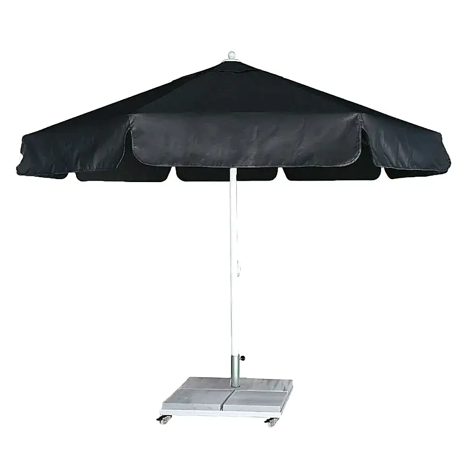 4m Yuvarlak İpli Plaj Şemsiyesi Akrilik Kumaş Krem